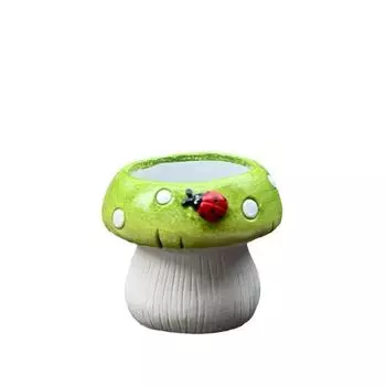 Exquisite Flower Pot Ceramic Hydroponic Plant Utensils Cute Mushroom Vase Succulent