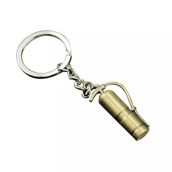 Exquisite HOT Brown Gift Keyfob Clip Hot Buckle 1PC Fire Extinguisher Shape Keychain Zinc Zinc Alloy Key Ring бронзовый