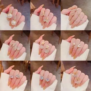 Изысканные серьги-бантики из серебра S925 - Корейский дизайн с микроинкрустацией E5690 серебряный