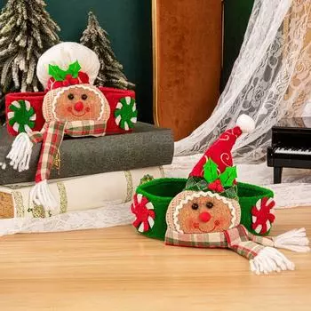 Exquisite Santa Claus Christmas Curtain Buckle Snowman Elk Curtain Decorative Reusable Cartoon Curtain Accessories Christmas Day