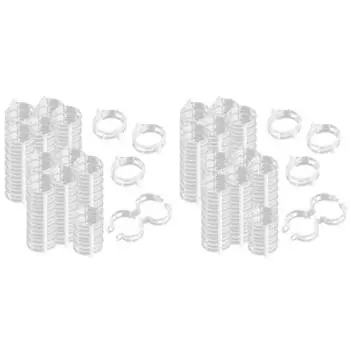 EY# 100Pcs Plant Support Clips Reusable Plastic Clips for Vegetable Tomato (Whit