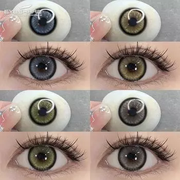 EYESHARE 1 пара корейских линз, цветные большие контактные линзы для глаз, модные годовые синие линзы, серые линзы для глаз