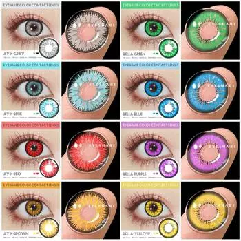 EYESHARE Косплей Контактные линзы Большие Глаза Аниме Цветные Контактные Линзы Синие Линзы Красные Контактные Модные Мягкие Цветные Косметические Линзы для Хэллоуина
