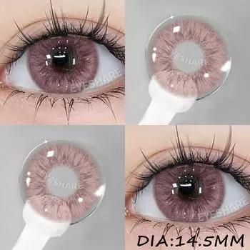 EYESHARE розовые контактные линзы для глаз 1 пара натуральные коричневые цветные линзы косметические мягкие линзы для глаз красота зрачки Pureple линзы