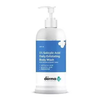 Ежедневный отшелушивающий гель для душа Derma Co 1% Salicylic Acid с салициловой кислотой, гликолевой кислотой и PENTAVITIN® - 250 мл
