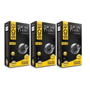 Ежемесячный пакет презервативов Skore Skin Thin Ultra Fine, 3 шт. (3х10)