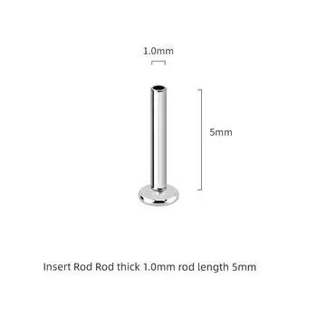 F136 Medical Tragus Labret Pin Base Titanium Alloy [A price] 1.0mm * 5mm pin base