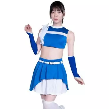 F Blue Dance O Cheer Girl X Cheer Girl Униформа Размер M Косплей Костюм [Be With] Женский синий
