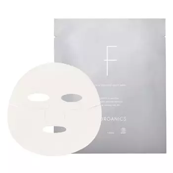 F organics Deep Moisture Sheet 1 Face Organic COSMOS ORGANIC Organic Mask, piece, Pack, Moisturizing, Firming, Shiny, 100% Cotton, Certified, белый