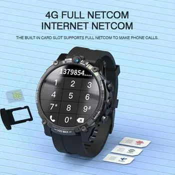Face ID 2 + 16G SIM-карта Смарт-часы 4G Full Netcom BT/WIFI/GPS Android Двойная камера Интернет-игры Многофункциональные спортивные часы