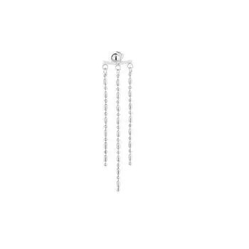 Face-Thin Earrings, Long Temperament Style, Personality, Fringed Rear Hanging Two-Wear Earrings, Blogger Copper (white gold)