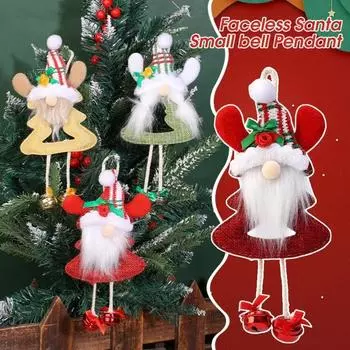 Faceless Santa Claus Pendant Christmas Tree Decoration Scene Decoration Supplies White Beard Doll Pendant Pendant Navidad Natal 1PCS красный