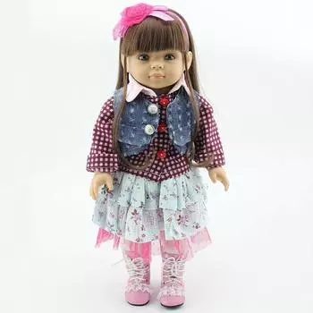Factory Direct American Girl Foreign Trade Simulation Dolls Exquisite Gifts Girls Gifts Play House Toy 45cm красный/синий