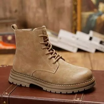 Factory direct sales 2025 autumn new fashion retro Martin boots men s British trend versatile casual tooling short boots 39