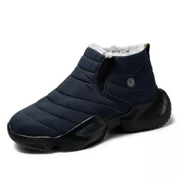 Factory direct sales snow boots men s winter warm piled thickened travel shoes non-slip wear-resistant thick-soled cotton shoes boots 37 синий