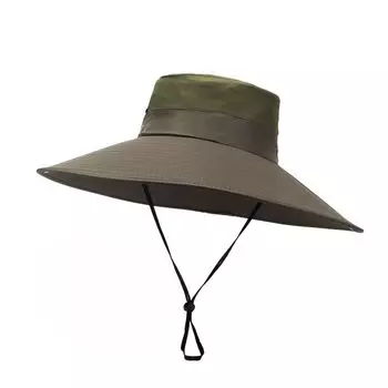 Factory Extra Large Edge Sun Protection Hat Summer Men Outdoor Hiking Hiking Fishing Hat Mesh Sun Hat Thin Cap Green One size