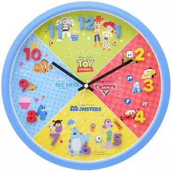 Factory Wall Clock Disney Pixar Blue Continuous Second Hand T S
