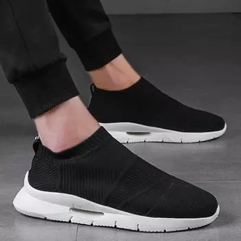 Factory Wholesale Men s Casual Sneakers New Designer Basketball Walking Shoes with Breathable PU & Mesh Insole 40 чёрный