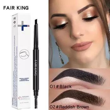 FAIR KING черный коричневый водостойкий карандаш для бровей женский макияж оттенок натуральный длительный 1Pcs чёрный