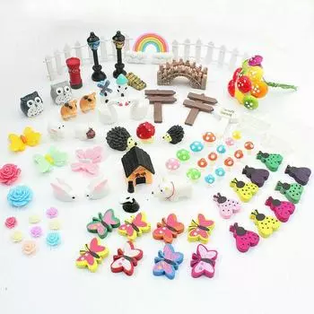 Fairy Miniature 88x Garden Ornament Pot Diy Craft Accessories Dollhouse Decor 88Pcs