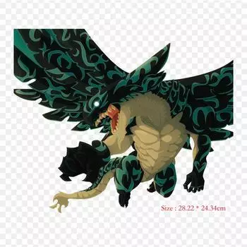 Fairy Tail Acnologia Dragon Form Natsu Dragneel Tail Heat Transer термопереносные нашивки для одежды, футболки, платья, моющиеся аксессуары, аппликации, значки