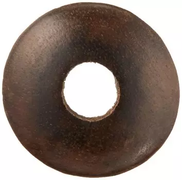 Fairy tale art natural wood beads disc 15mm x 4mm gray wood 6 pieces W653