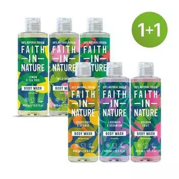 FAITH IN NATURE Гель для душа 400 мл 6 видов, выберите 1 Grapefruit & Orange