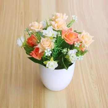 Fake Plants Artificial Potted Plant Plastic Potted Plant Simulation Faux Flower Bonsai Outdoor H
