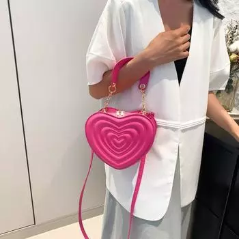 Фактурная сумка Pu Love, сумка через плечо в иностранном стиле, креативная женская сумка, универсальная сумка-мессенджер розы красного