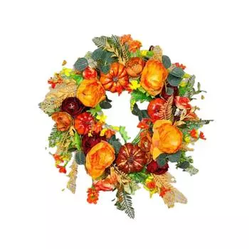 Fall Hanging Peony Door Wreath Garland Wedding Flower Outside 40cm Wreaths