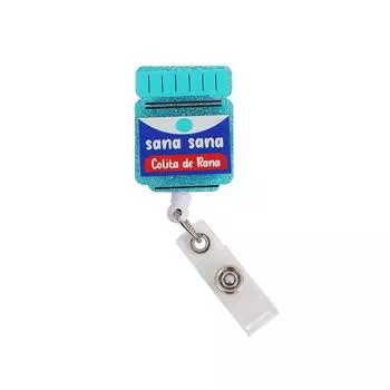 Fall-proof Organs Badge Clip High Resilience Name Card Holder School Students blue