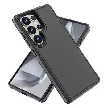 Защитный матовый чехол для Samsung Galaxy S25 Ultra S24 FE S22 S23 Plus A55 A54 A56 A15 A16 A14 A36 противоударный чехол for Galaxy S25 чёрный