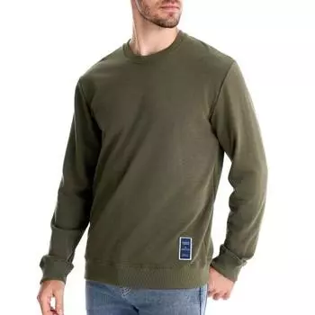 Fall Winter Men Top Loose O Neck Long Sleeves Pure Color Warm S хаки