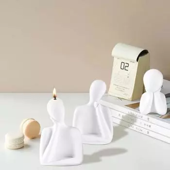 Family Candle Silicone Mold DIY Aromatherapy Candle Portrait Mold Human Handmade Soap Gypsum Decoration Mold