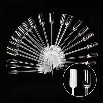 Fan Shaped Nail Polish Practice Nail Display Stand False Nail Display Stick Nail Color Palette прозрачный