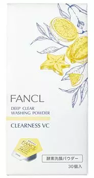 FANCL Deep Clear Очищающая пудра для лица Clearness VC Травяной цитрусовый аромат Очищающее средство для лица Витамин C Энзимная очищающая пудра для лица (30 штук) Без добавок