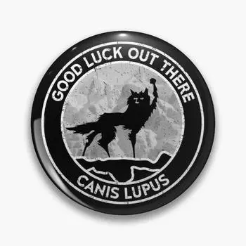 Фантастическая булавка на мягкой пуговице Mr Fox Wolf Canis Lupus, модные украшения, воротник с мультяшным рисунком, забавная шляпа, креативная одежда