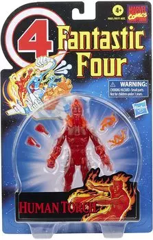 Фантастическая четверка Marvel Legends ретро-упаковка 6 дюймов фигурка Человек FOUR MARVEL LEGENDS РЕТРО-УПАКОВКА СЕРИЯ HUMAN TORCH Marvel Legends ML винтаж