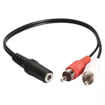Фантастический адаптер 3,5 мм 1/8 дюйма для стерео гнезда RCA на 2 штекера Aux Audio Y кабельный разветвитель