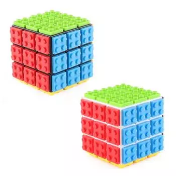 Fanxin 3x3 строительные блоки магический куб творческая сборка головоломка куб образовательные игрушки для детей чёрный