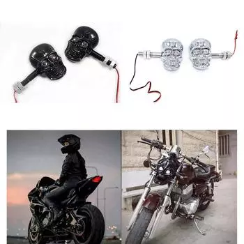 Фара At The Real HeadLight Motorcycle 10 мм с винтовой головкой, светодиодная, янтарная