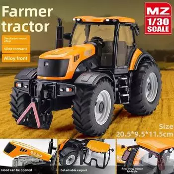 Farm Alloy Simulation Harvester Tractor Model Toy With Sound And Light Functions