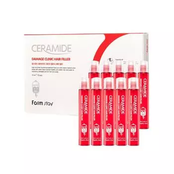 FARM STAY Ceramine Damage Clinic Филлер для волос 13 мл х 10 шт.