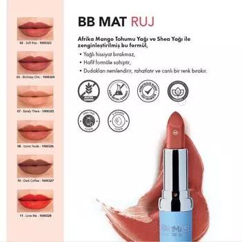 Farmasi Bb Matte Lipstick Сексуальная матовая долговечная губная помада Пигмент для блеска для губ Matte Professional Velvet Makeup Waterpoof