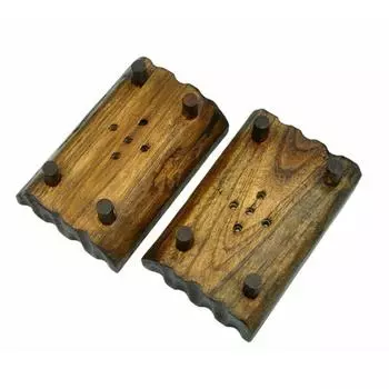 Farmhouse Soap Support Rustic Soap Rack Creative Wood Soap Holder Bathtub коричневый