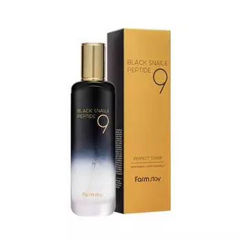 Farmstay Black Snail & Peptide 9 Perfect Toner 120мл
