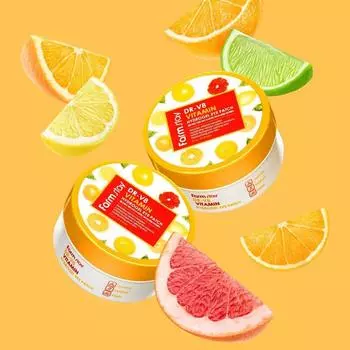 FARMSTAY DR-V8 VITAMIN HYDROGEL EYE PATCH, Антивозрастной, Kbeauty, Корейская косметика, образец