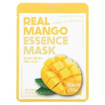 Farmstay, Маска для лица Real Mango Essence Beauty Mask, 1 шт., 23 мл (0,78 жидких унций)