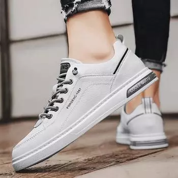 Fashion 2024 Men Comfortable Flat Men s Casual Shoe Outdoor Wild Men s Sneakers High End Fashion One Pedal Dress Shoes Male 39 бежевый