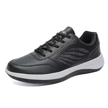 Fashion 2024 Mens Casual Walking Shoes Lace Up Fashion Trainers Sneaker Non Slip Lightweight Slightly Footwear Size Smaller Than Normal 38 чёрный